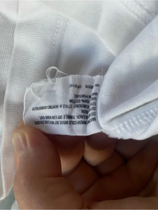 Helmut Lang White Logo Tag Cotton Tee - Picture 8 of 8